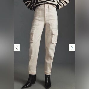 NWT! Mother Women’s The Curbside Cargo Flood Jeans in Eggnog